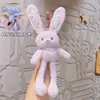 Llavero de Muñeco de Peluche de Conejo Desplegable Floral Divertido Colgante Creativo de Mochila Escolar para Aliviar el Estrés Lindo Muñeco Regalo de Celebridad de Internet