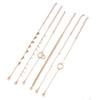 Pulsera de Círculos Nueva Transfronteriza para Mujer Multicapa Retro Apilada Cadena Espiga Pulsera de Hojas de Flores Pequeñas Juego de 6 Piezas