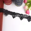 Acessórios de Roupa Preto e Branco Prontos de Fábrica Cinto de Renda Renda Bordada para Cortina Material de Poliéster Renda Solúvel em Água