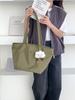 Bolso de mano de nailon de gran capacidad para estudiantes femeninas, nuevo bolso de hombro informal sencillo de color sólido, bolso de viaje de moda 2024