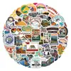 60 pegatinas de graffiti de tendencia personalizadas de belleza de ciudad de la costa de California transfronterizas nuevas pegatinas decorativas para teléfono móvil y computadora