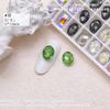 Cristal Diamante K9 8*10 Oval ovo de pomba Joias para unha da moda rede diamante grande de formato especial com fundo pontudo acessórios de diamante de cristal branco