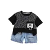 Traje de Verano de Manga Corta para Niños 2026 Estilo Nuevo Moda 1-3 Años 5 Años Ropa para Niños Bebé Verano Casual Conjunto de Dos Piezas