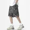 2025 Camuflado Tendência Marca Retrô Estampa Total Shorts Masculino Ins Verão Soltos Casuais Estilo Havaiano Calças Casuais de Praia