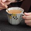 Taza de Té de Cerámica con Flor Leñosa Pintada a Mano Pura Borne Glaze Taza de Té Taza de Té Taza para el Hogar Taza para Desayuno Taza Maestra Taza para Leche