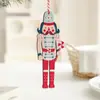 Nuevos Adornos Colgantes de Madera de Soldado de Nuez Coloridos de Dibujos Animados Creativos de Navidad Decoraciones Festivas para el Árbol de Navidad