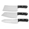 Venta al por mayor de fábrica juego de 3 cuchillos de acero inoxidable cuchillo de cocina para el hogar cuchillo para picar cuchillo para rebanar juego de cuchillo de chef
