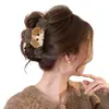 Lindo pasador de pelo de peluche de oso para mujer, pinza grande de tiburón para recogidos, adecuado para cabello grueso, pasador floral, accesorio para el cabello