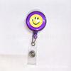 Hebilla de fácil extracción con cara sonriente, hebilla telescópica para tarjeta de pecho redonda de fácil extracción, clip para insignia, hebilla para colgar insignia, certificado, hebilla retráctil.