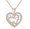 Collar de corazón creativo hueco navideño con forma de corazón sinuoso, joyería japonesa y coreana con microincrustaciones, collar de latido inteligente Qixi, lote transfronterizo
