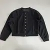 Cárdigan Corto Simple de Cuello Redondo Estilo Coreano Antipelusas con Hebilla Metálica para Mujer, Chaqueta Casual Nueva de Primavera para Figuras Petite