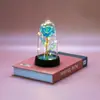 Pequeno Ornamento de Flor Rosa Dourada Colorida para Iluminação Noturna, Decoração Criativa de Mesa para Iluminação Noturna, Decoração para Casa Atacado