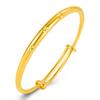 Pulsera de hoja de hierba de la suerte de flor pulido en oro pulsera de trébol de cuatro hojas boda joyería de boda venta al por mayor
