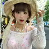 ¡El verano es colorido! Collar de Cuentas de Estrella de Mar de Colores para Mujer, Estilo Vacaciones en la Playa, Gargantilla Exagerada, Cadena para Clavícula