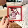 Texto acrílico criativo caractere de boa sorte cada exame será para ser Não. 1 chaveiro mochila escolar pequena pingente atacado