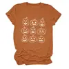 Amazon Wish comercio exterior transfronterizo estación europea moda holgada casual para mujer 9 calabaza cuello redondo manga corta camiseta