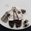 Abrigo de Felpa con Bloques de Color de Moda para Niños Invierno 2026 Nuevo Estilo Chaqueta Gruesa Cálida Estilo Coreano Moda