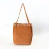 Bolsa de Ombro de Veludo Cotelê Coreana Criativa Nova Moda Bolsa de Mão de Veludo Cotelê Marrom Logo Imprimível