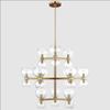 Candelabro transfronterizo para estilo country americano retro antiguo todo cobre sala de estar comedor hotel