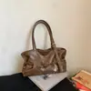 Bolso Sencillo para Viajes Bolso de Moda Plegado 2026 Un Solo Hombro Portátil Estilo Coreano Nicho Bolso de Axila Bolso de Moda de Gran Capacidad para Mujer