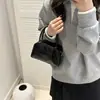 Bolsa de Boliche, Textura Retrô, Bolsa de Ombro Casual para o Dia a Dia, Bolsa Almofada de Design Nichado, Bolsa de Textura Simples