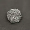 Botones metálicos de textura tejida en espiral irregular para suéteres y cárdigans de punto, botones de alta gama cosidos a mano, accesorios para ropa de mujer