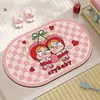 Alfombrilla Absorbente para Baño Crybaby para Uso en Casa, Alfombrilla Antideslizante de Secado Rápido de Tierra de Diatomeas para Inodoro, Entrada