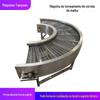 Transportador de Virada com Correia de Malha para Linha de Montagem, Transportador de Malha de Aço Inoxidável para Alimentos, Equipamento de Canto
