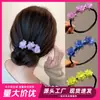 Coque de cabelo botão de hortênsia elástico de cabelo rabo de cavalo acessório de cabelo para mulheres bastão de cabelo de acrílico de alta qualidade ferramenta de trança verão