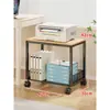 Estante de almacenamiento para impresora, organizador de escritorio para el hogar, estante para libros y bolsos, estante multifuncional de almacenamiento para papel A4 y documentos para la oficina