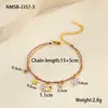 Pulseira de Corda Trançada Estilo Oceano Ins Europeu e Americano Pulseira Banhada a Ouro 18K Aço Inoxidável Peixe Pequeno Incrustado com Zircônia Joia de Mão