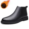 Botas Martin Masculinas, Novos Modelos Outono e Inverno, Botas Masculinas de Tamanho Grande, Sapatos Versáteis de Couro de Cano Alto, Casuais de Couro Genuíno com Forro de Lã Adicionado