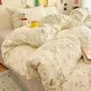 Juego de Cama de Gasa de Doble Capa Clase A de Cuatro Piezas, Muy Hermoso Juego Individual de Tres Piezas para Dormitorio