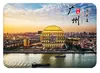 Imanes de Nevera de Vidrio de Atracciones Turísticas Culturales de Guangzhou - Fotos Reales de Monumentos de la Ciudad de Yangcheng - Pegatinas Decorativas Magnéticas de Vidrio Rectangulares