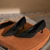 8801 clássico preto pontiagudo camurça salto alto mulheres sapatos de camada única commuter formal desgaste não cansado pés nova moda sapatos de camada única