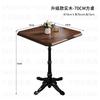 Conjunto de Mesa e Cadeiras de Madeira Maciça Estilo Western Americano, Mesa e Cadeiras de Jantar para Café Vintage, Mesa e Cadeiras para Restaurante de Sobremesas e Milk Tea