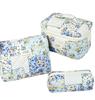 Bolsa de Maquillaje Vertical Transfronteriza, Gran Capacidad, Bolsa Portátil de Almacenamiento de Cosméticos Floral, Neceser de Viaje
