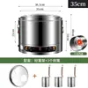 Olla Multifuncional para Cocinar Fideos de Acero Inoxidable, Olla para Dumplings de Negocio de Fideos, Olla para Sopa de Carnes Estofadas, Olla Caliente Picante, Estufa para Cocinar Oden