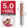 Fresa de aço tungstênio Huhao 65 graus, carboneto de 4 cortes, especializada para aço inoxidável, ferramenta CNC, fresa de topo de comprimento estendido