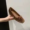 Aumento de altura interior 4 cm, nueva colección otoño 2026, bailarinas de terciopelo versátiles estilo francés, punta poco profunda, suela suave, adecuadas para ir al trabajo y para el uso diario