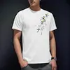 Camiseta de Manga Corta para Hombre Estilo Coreano Moderna Ajustada Cuello Redondo Verano Delgada Estampada Casual Camiseta Tops Talla Grande para Hombres