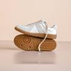 Populares Novos Sapatos de Treino em Couro de Vaca de Primeira Camada, Sola Macia, Superfície Macia, Antiderrapantes, Versáteis e Confortáveis Sapatos Masculinos, Sapatos Brancos Retrô da Moda