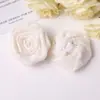 Lindo clipe lateral para cabelo, elástico de cabelo, acessório de cabeça, sapato, chapéu, roupa, acessório floral, estilo leve de primavera, renda creme, botão de rosa, DIY