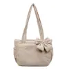 Bolsa Tote Grande de Ombro Estilo Coreano Transfronteiriça, Bolsa para Viagem de Curta Distância, Bolsa de Bagagem, Bolsa de Roupas de Algodão, Bolsa Portátil Casual para Armazenamento
