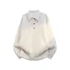 2026 Otoño Invierno Nuevo Pesado Retro Simple Suéter Camiseta Holgado Talla Grande Moda Camisa POLO Sudadera Casual Hombre