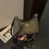 Bolso de hombro para mujer estilo Chanel con patrón de rombos, para debajo del brazo, nuevo y popular 2026, bandolera individual, bolso de mano