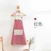 Directo de fábrica nuevo delantal publicitario con logo personalizado de algodón y lino a rayas para el cuello delantal de cocina anti-suciedad delantal para el hogar