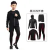 Ropa interior térmica para esquiar de niños, Capa base de baloncesto forrada de polar, Traje de entrenamiento de compresión de secado rápido, Conjunto deportivo para montañismo al aire libre