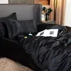 Conjunto de Quatro Peças de Seda Imitação da Amazon Atacado Capa de Edredom Lençol Gelado Sedoso Roupa de Cama para Dormir Nu Fina Sensação de Seda de Gelo