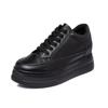 Altura interna aumentando sapatos brancos de sola grossa 2024 sapatos casuais sapatos leves das mulheres couro genuíno estilo coreano all-match esportes sapatos brancos femininos